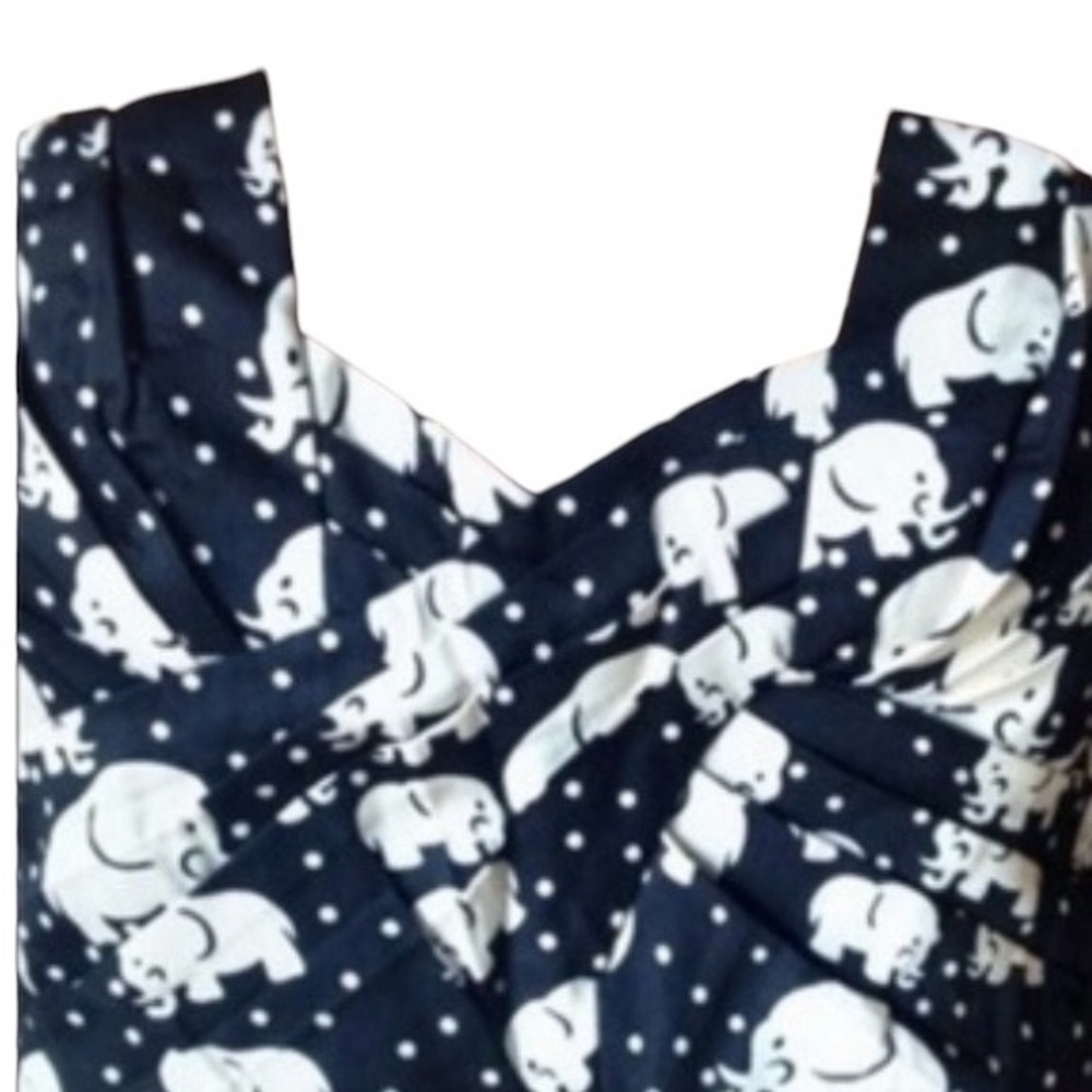 Anthropologie Porridge Elephant Print Strapless Dress, Size 6 - Picture 4 of 13